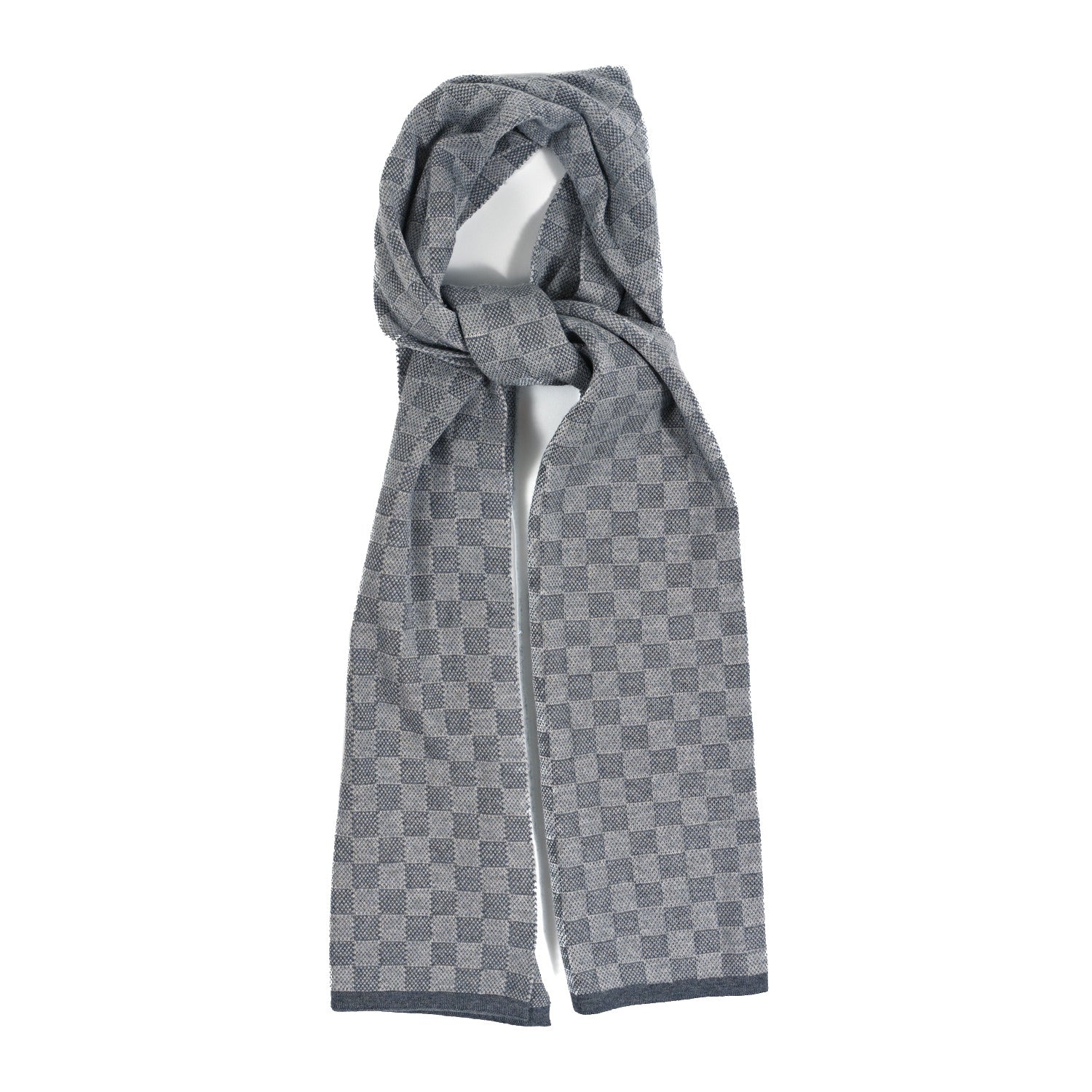 Louis Vuitton Wool Petit Damier Scarf NM Grey 1211291 – FASHIONPHILE