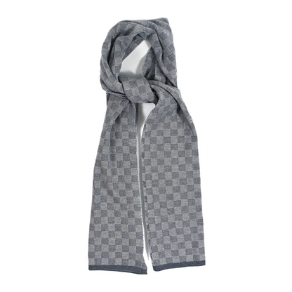 Louis Vuitton Wool Petit Damier Scarf NM Grey 1 of 3