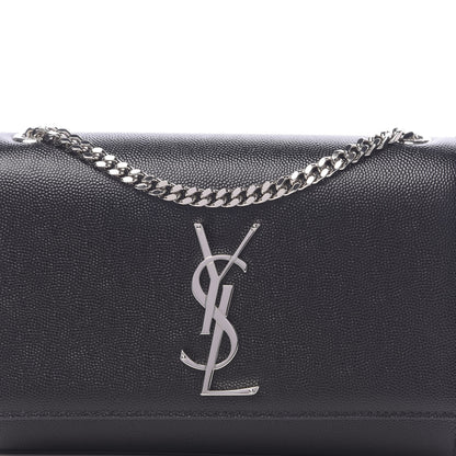 Saint Laurent Grain De Poudre Small Monogram Kate Satchel Black 7 of 9