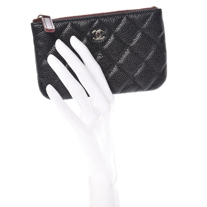 Chanel Caviar Quilted Small Cosmetic Case Black 2 of 10
