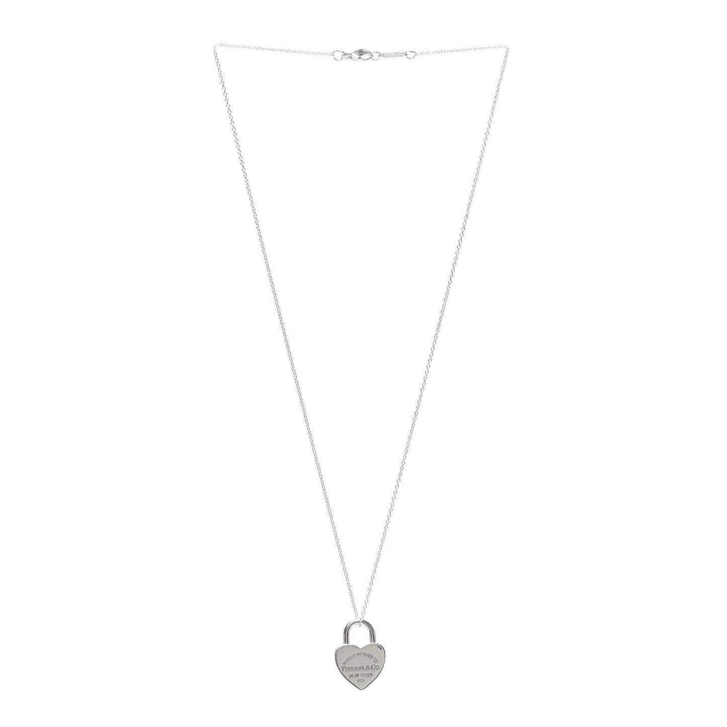 Sterling Silver Return to Heart Lock Pendant Necklace