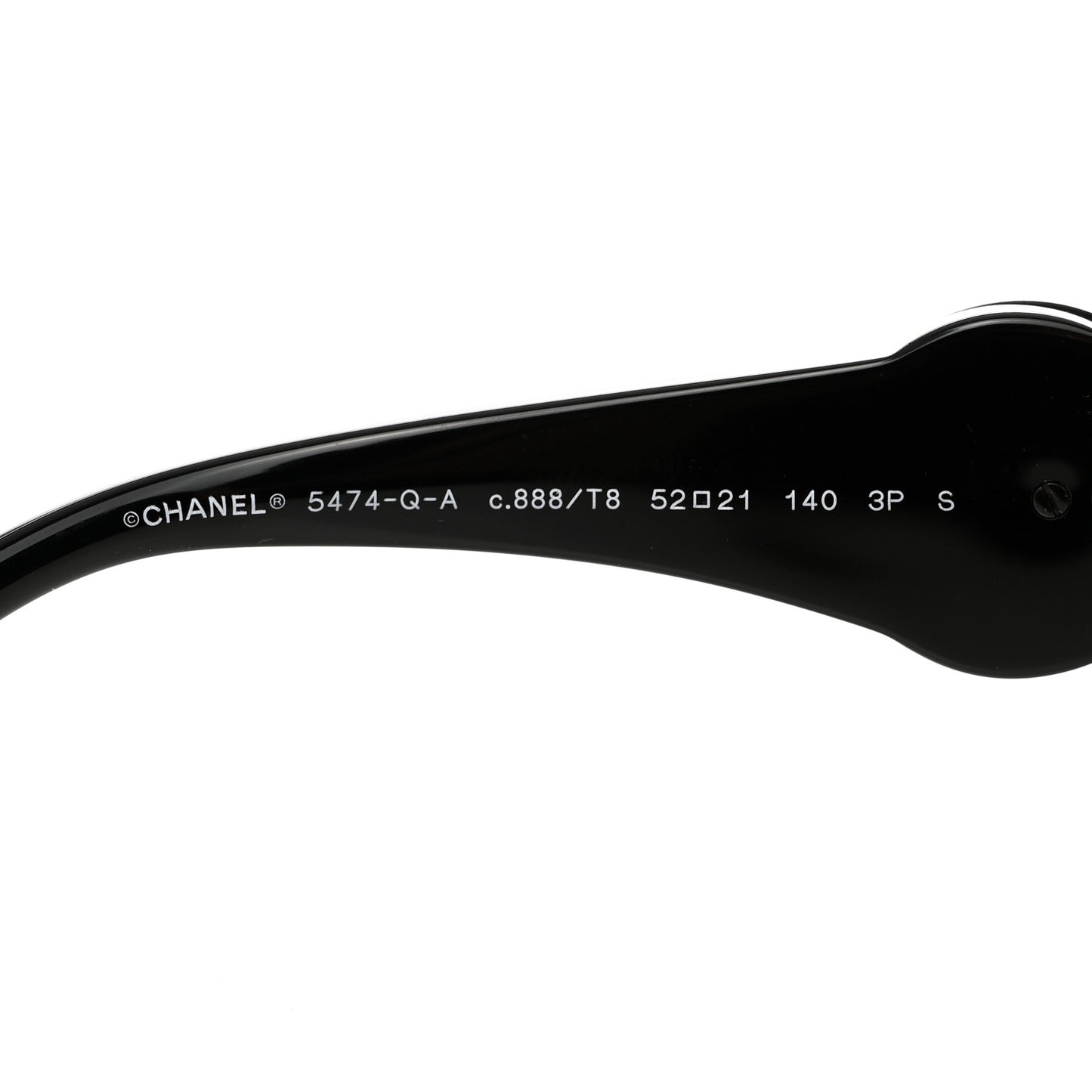Acetate Calfskin Square Sunglasses 5474-Q-A Black