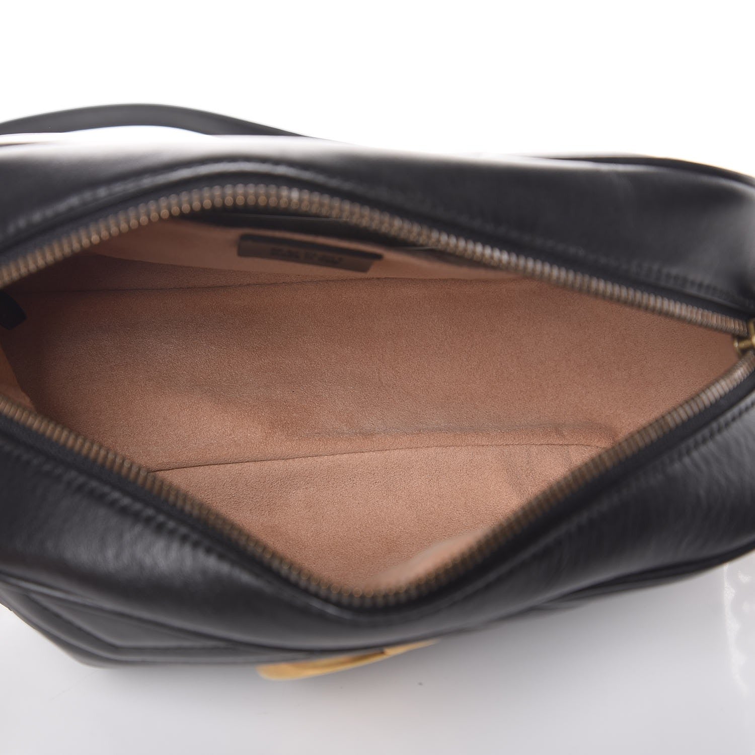 Gucci Calfskin Matelasse Small GG Marmont Chain Shoulder Bag Black 5 of 8