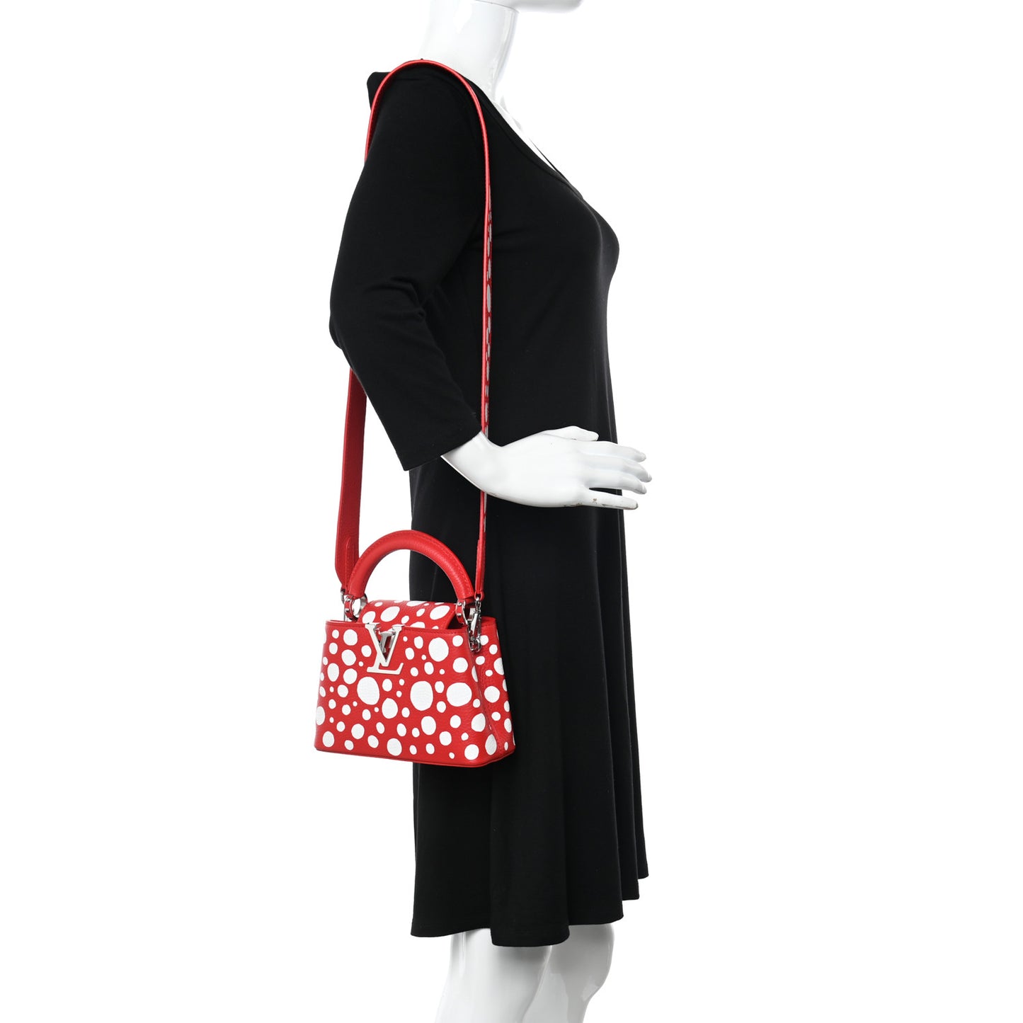 LV X YK Taurillon Capucines Mini Red White