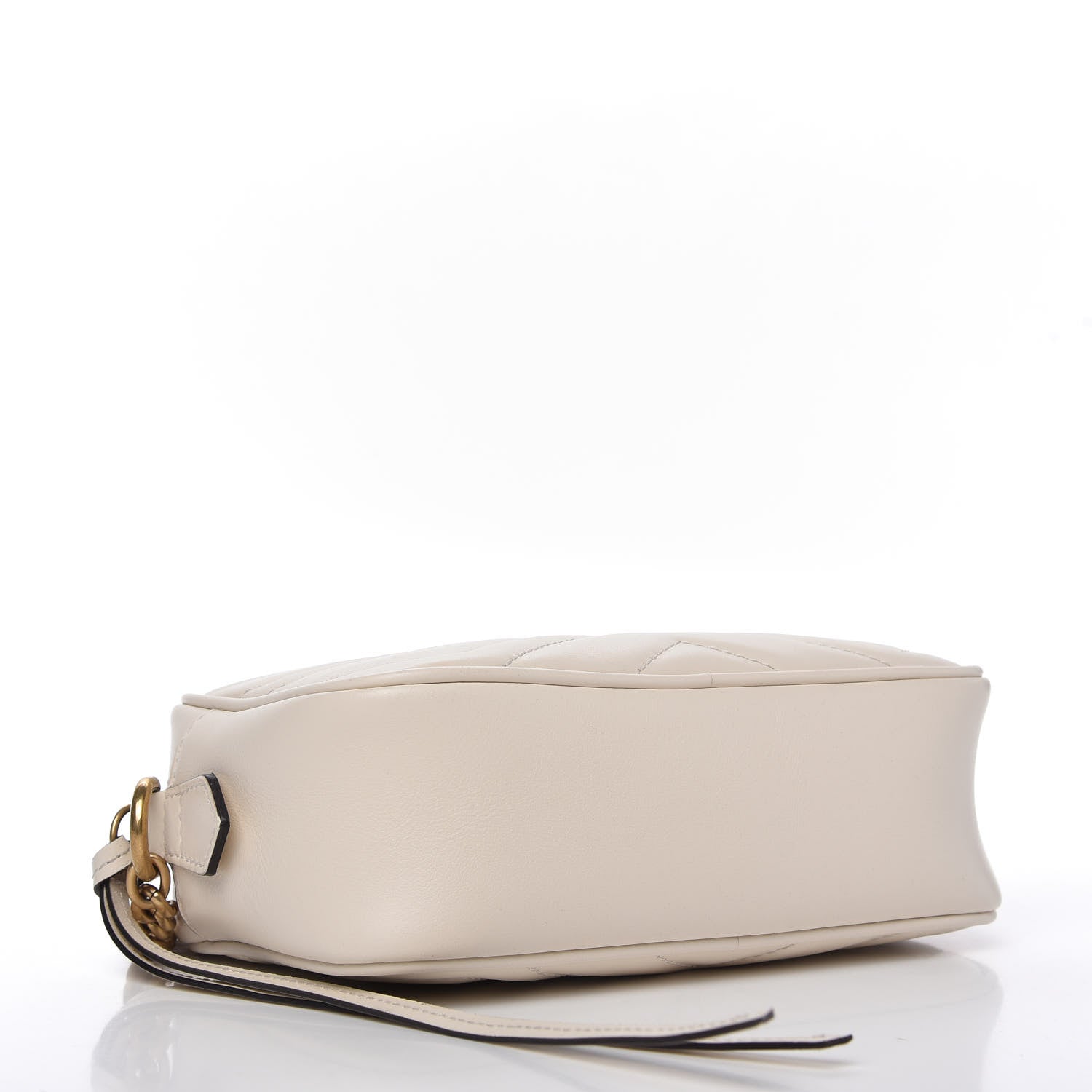 Gucci Calfskin Matelasse Mini GG Marmont Chain Shoulder Bag White 4 of 10