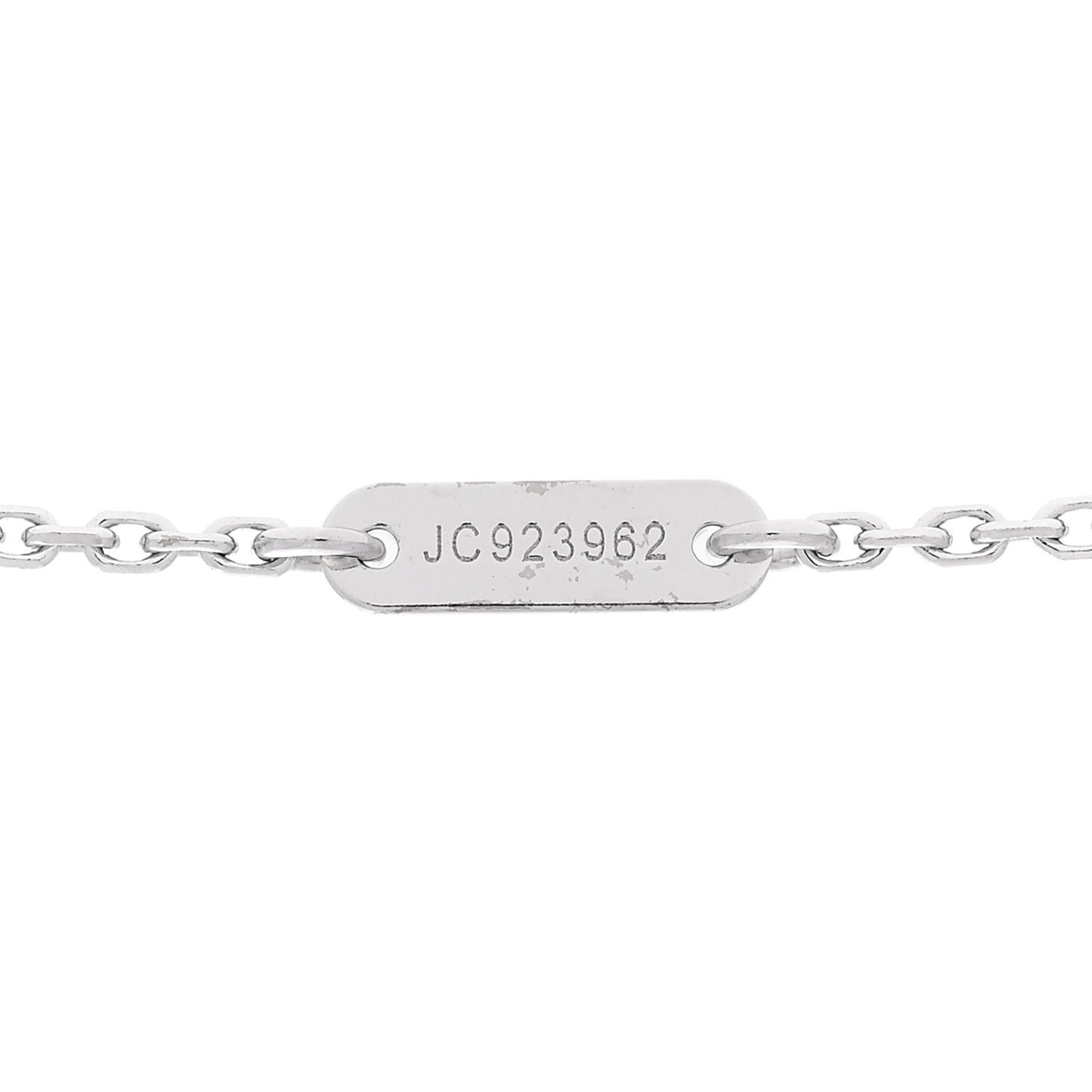 18K White Gold Diamond Sweet Alhambra Pendant Necklace