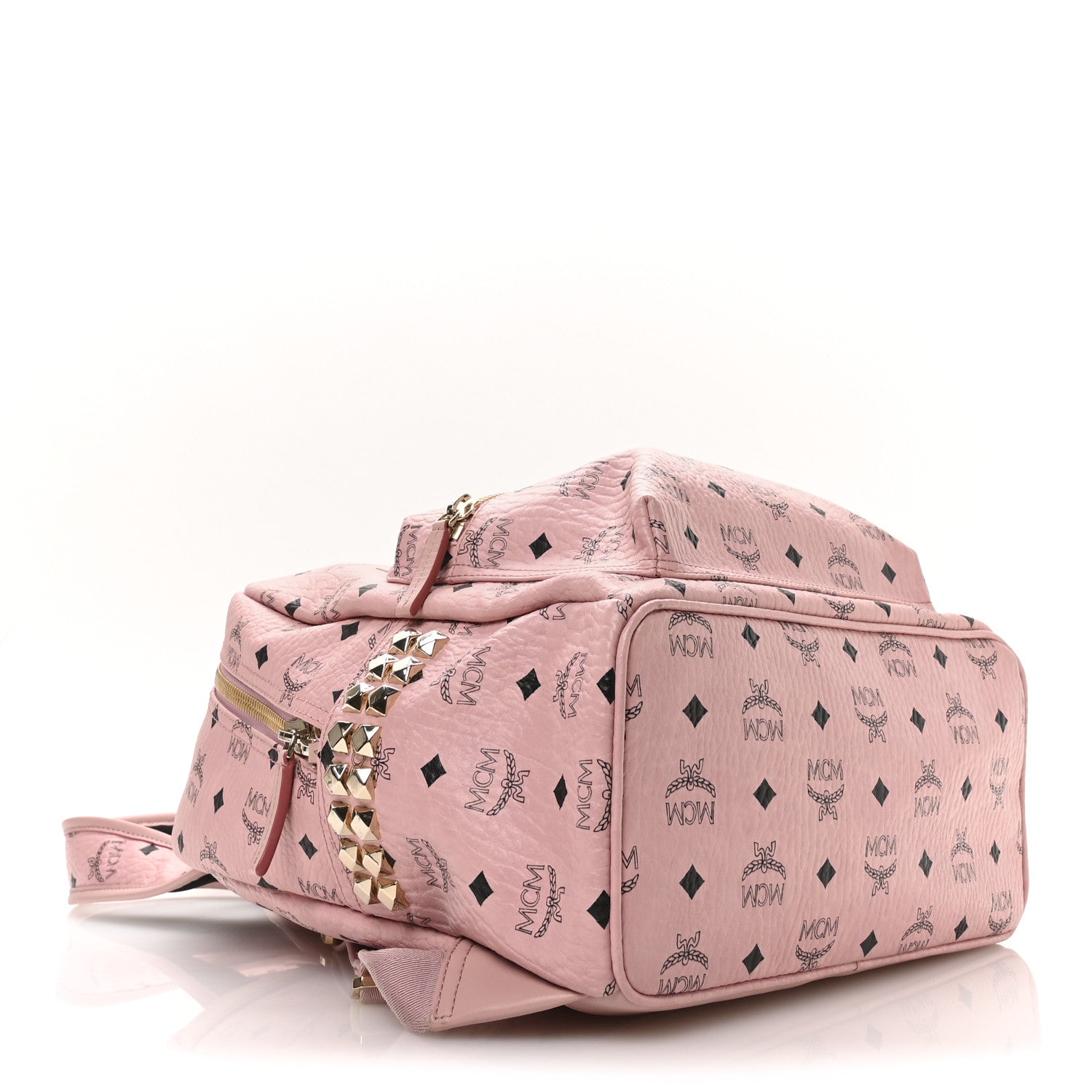 MCM Visetos Small Side Stud Stark Backpack Soft Pink 1738743