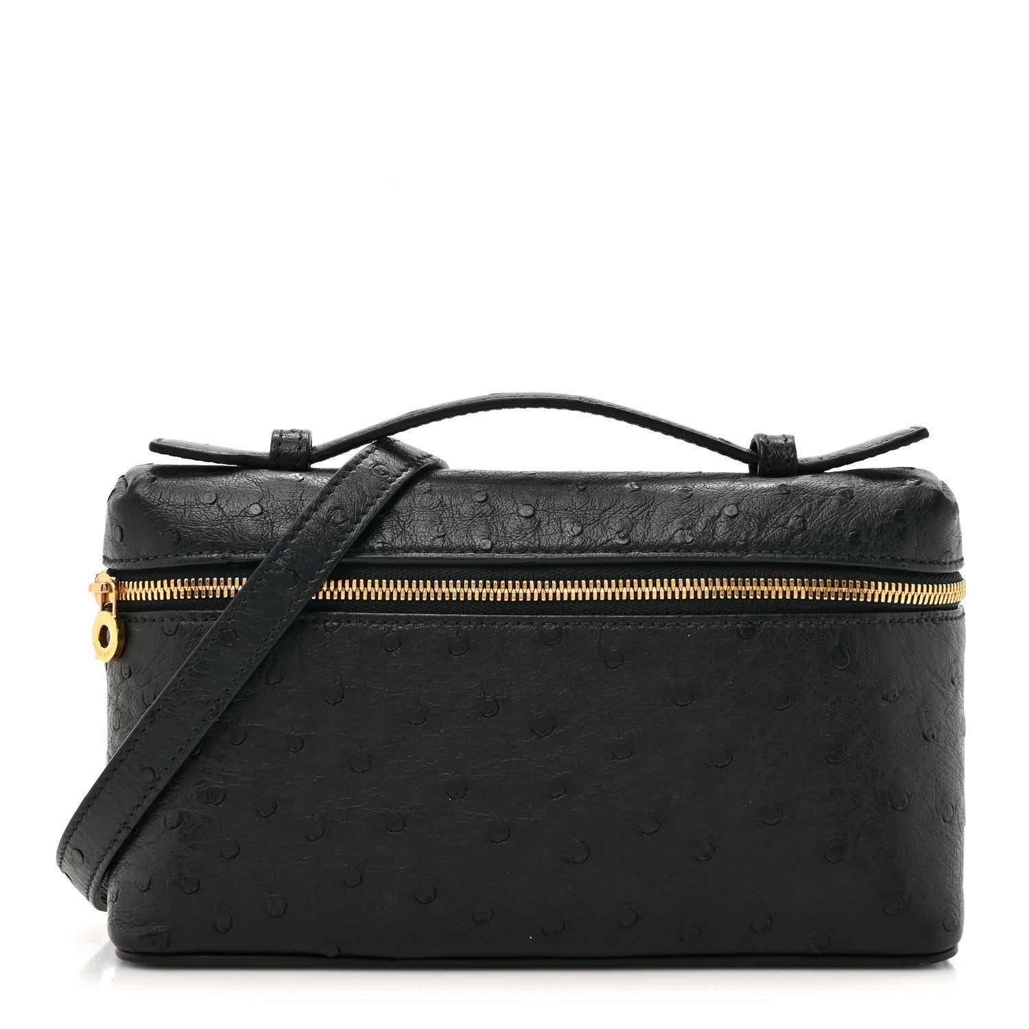 Loro Piana Ostrich L19 Extra Pocket Pouch Black 1 of 12