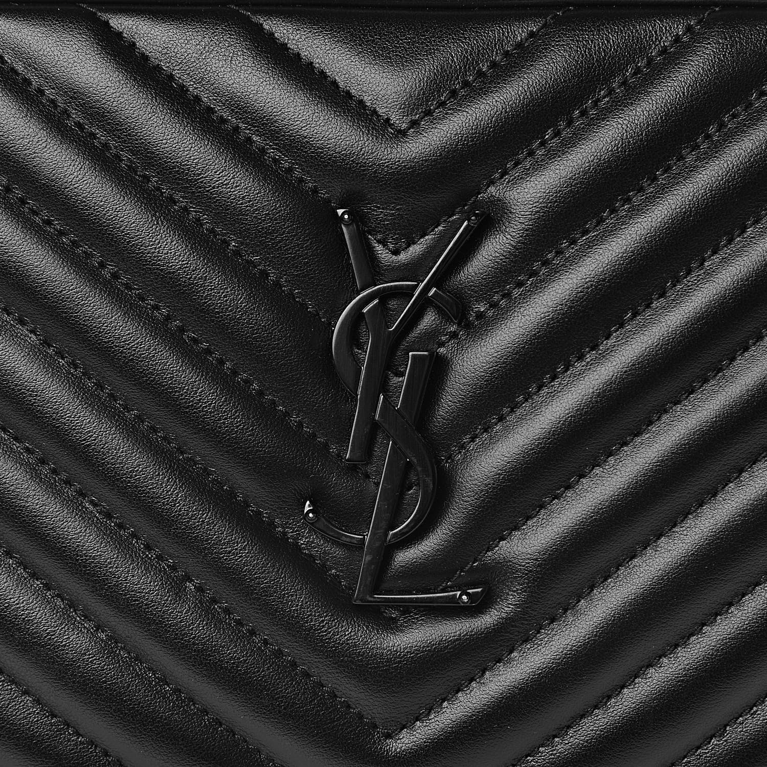 Saint Laurent Calfskin Matelasse Monogram Lou Camera Bag Black 10 of 10