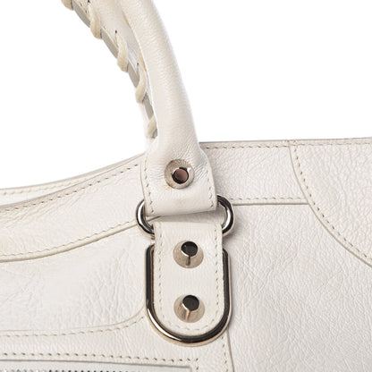 Balenciaga Chevre Silver Metallic Edge Hardware City White 11 of 15