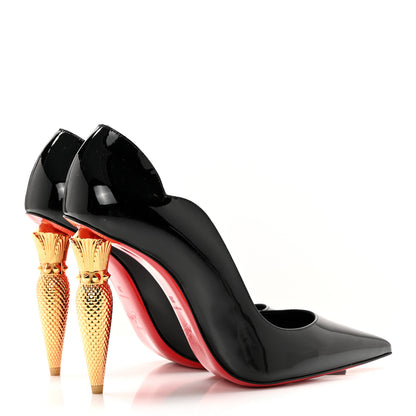 Christian Louboutin Patent LipChick 100 Pumps 39 Black 4 of 13