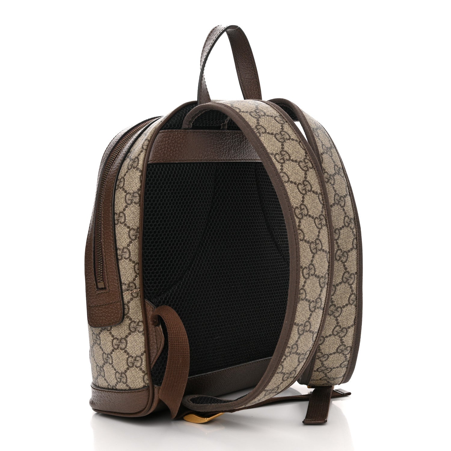 Gucci GG Supreme Monogram Calfskin Web Small Ophidia Day Backpack Beige Ebony New Acero 3 of 12
