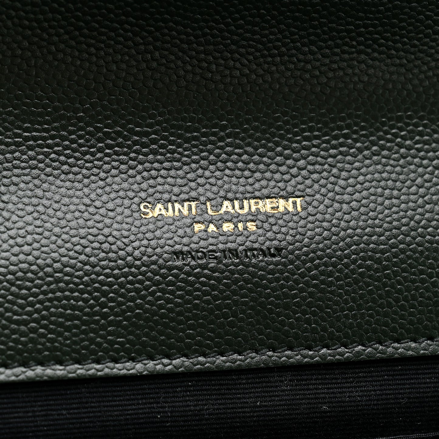 Grain De Poudre Textured Mixed Matelasse Triquilt Monogram Clutch Vert Fonce