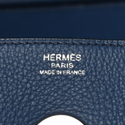 Hermes Taurillon Clemence Lindy 30 Bleu Brighton 6 of 9