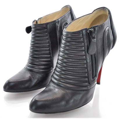 Christian Louboutin Leather Sigourney Ankle Booties 38 Black 2 of 6