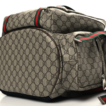 Gucci GG Supreme Monogram Web Backpack Beige Ebony 11 of 11