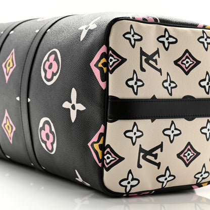 Louis Vuitton Monogram Giant Wild At Heart Keepall Bandouliere 45 Black 9 of 9