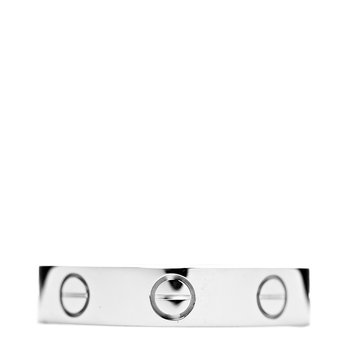 18K White Gold Diamond 4mm LOVE Wedding Band Ring 48 4.5