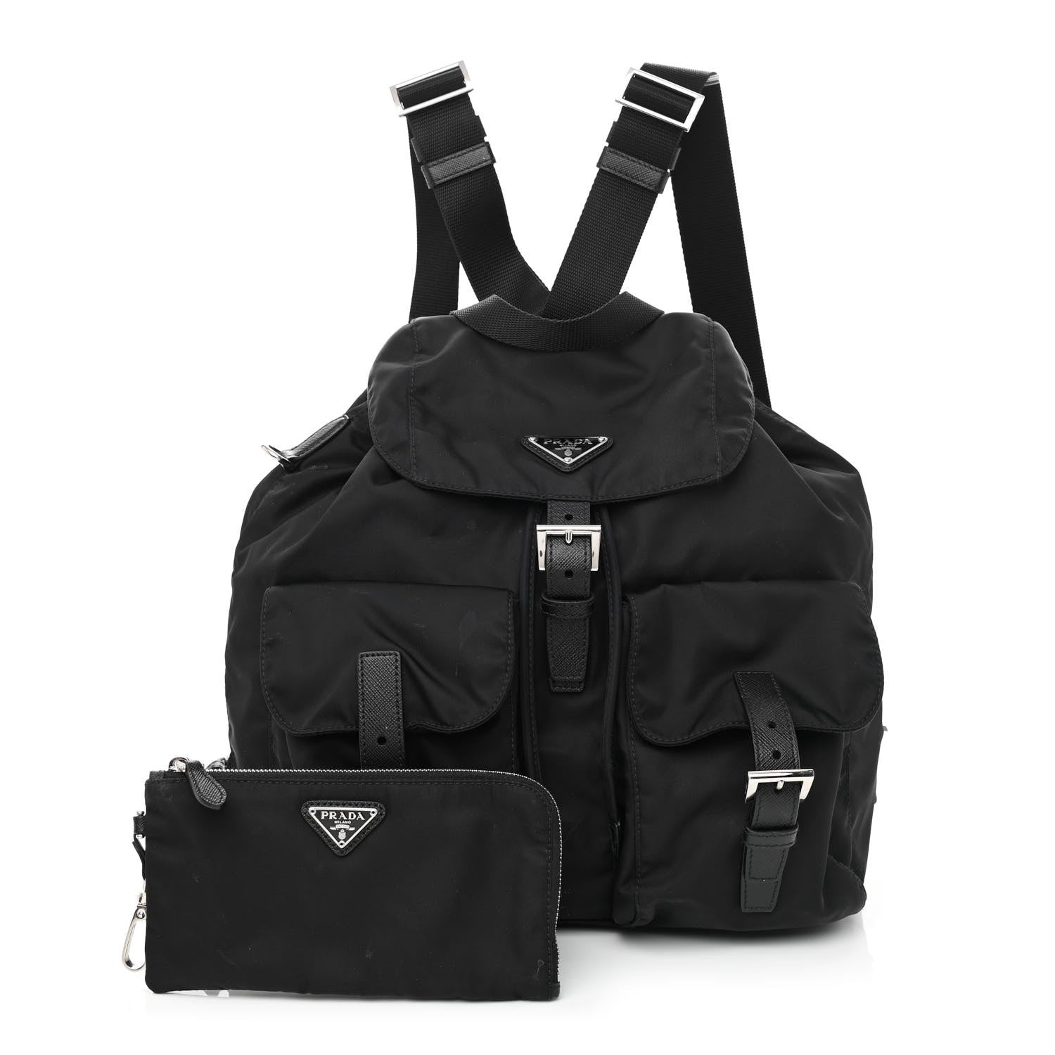 Prada Re-Nylon Saffiano Medium Backpack Black 1 of 15