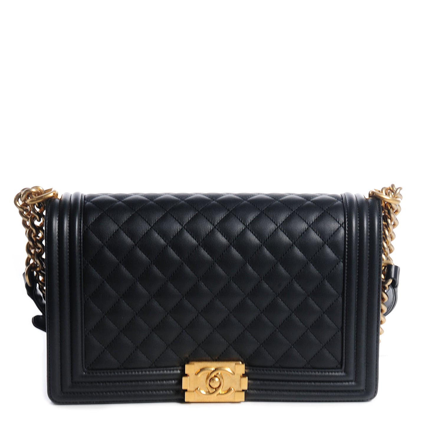 Calfskin New Medium Boy Flap Black