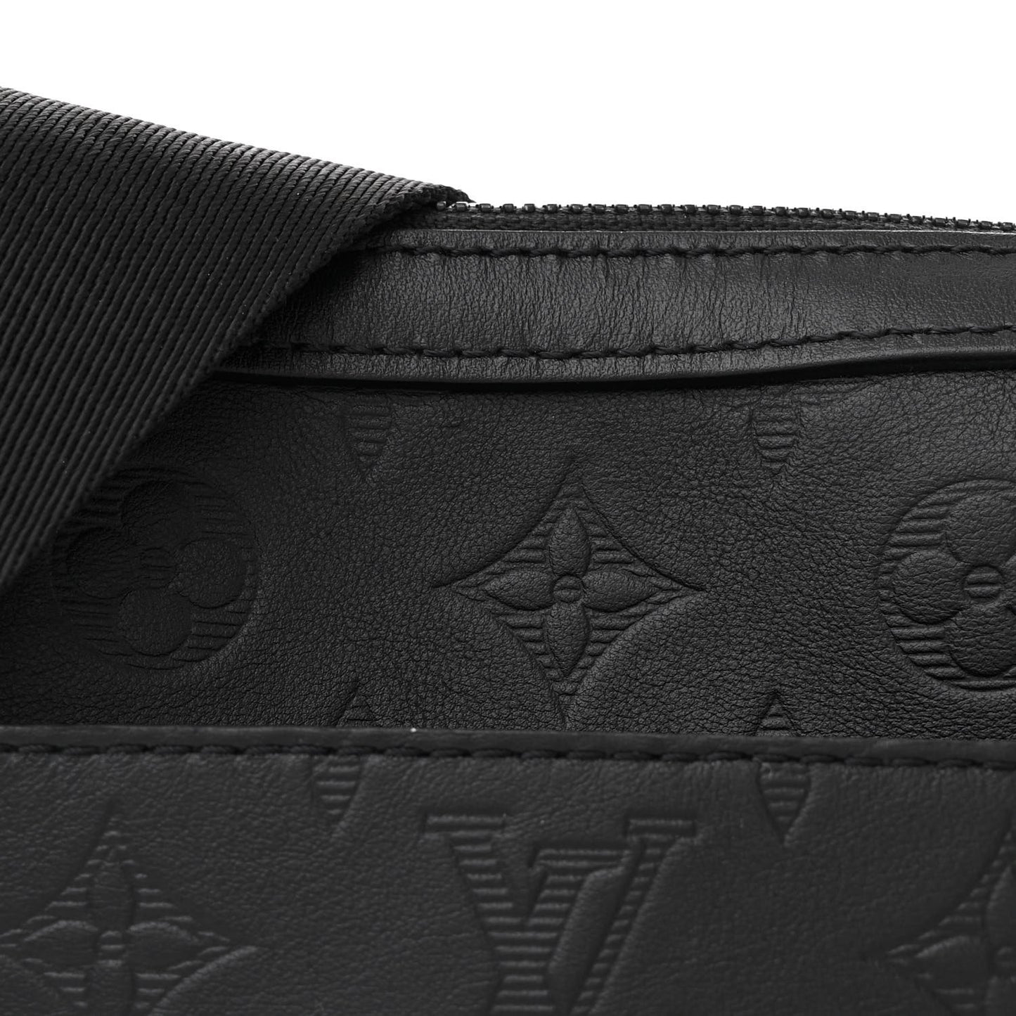 Calfskin Monogram Shadow Duo Messenger Black