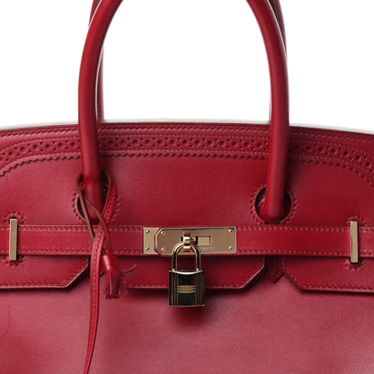 Hermes Tadelakt Ghillies Birkin 35 Rubis 11 of 11
