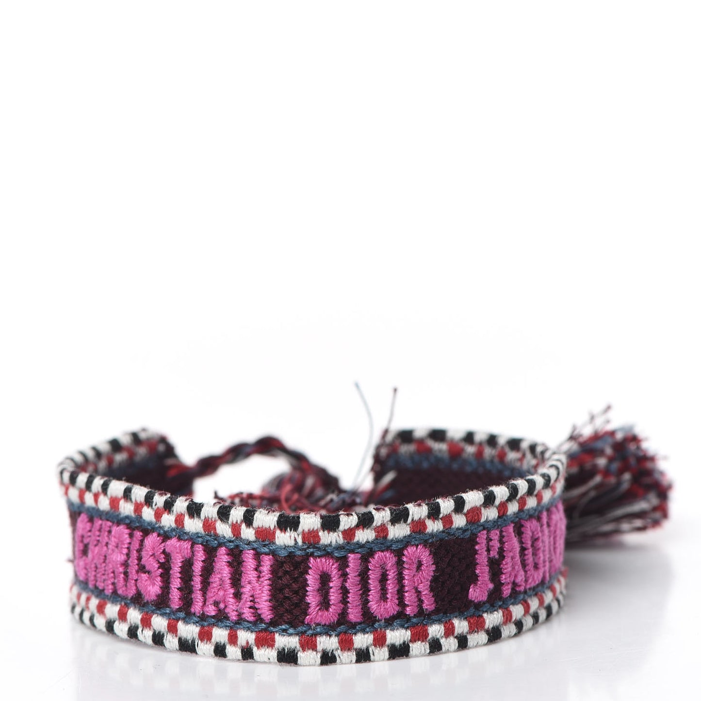 Woven Cotton J'Adior Friendship Bracelet Set Purple Rose