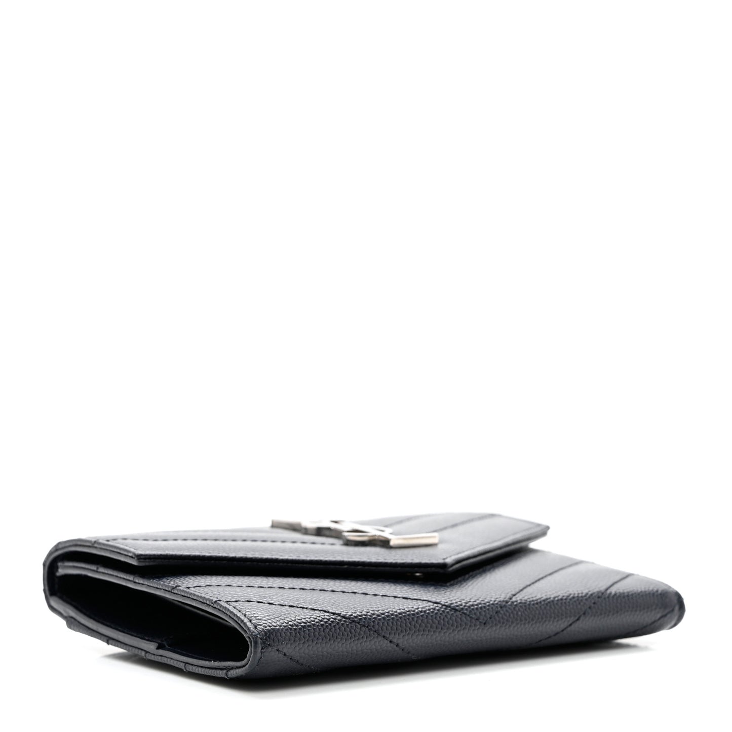 Grain De Poudre Matelasse Chevron Small Monogram Passport Case Deep Marine