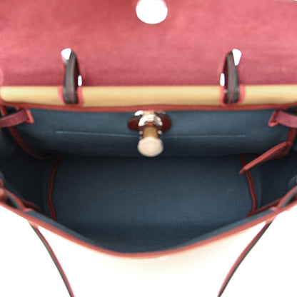 Hermes Toile Officier Vache Hunter Verso Herbag Zip PM 31 Rouge Sellier Trench Bleu Tempete 6 of 12