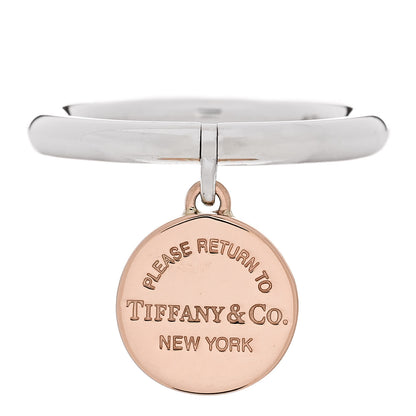 Tiffany Sterling Silver Return to Tiffany Round Charm Ring 53 6.5 1 of 4