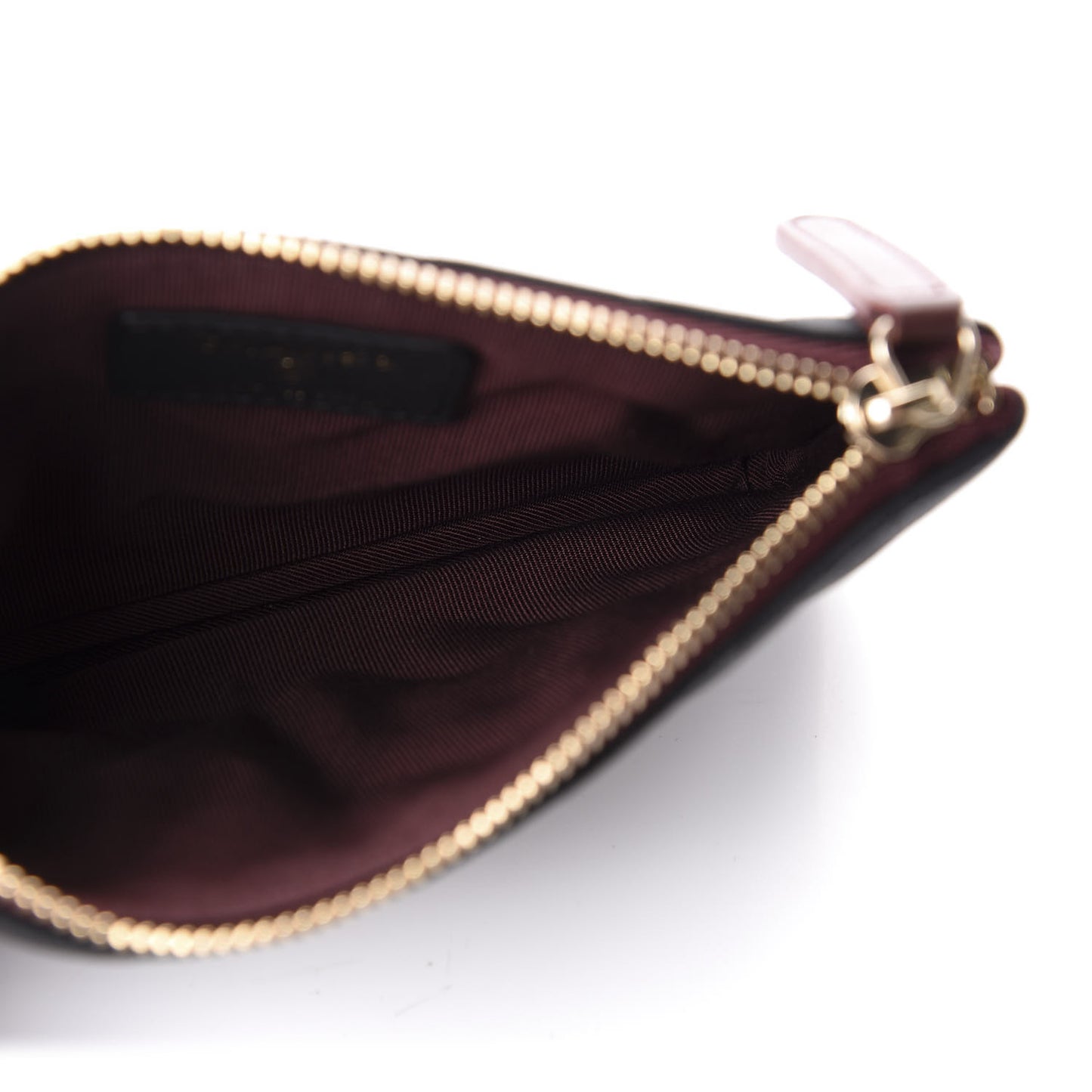 Caviar Chevron Quilted Small Cosmetic Case Black