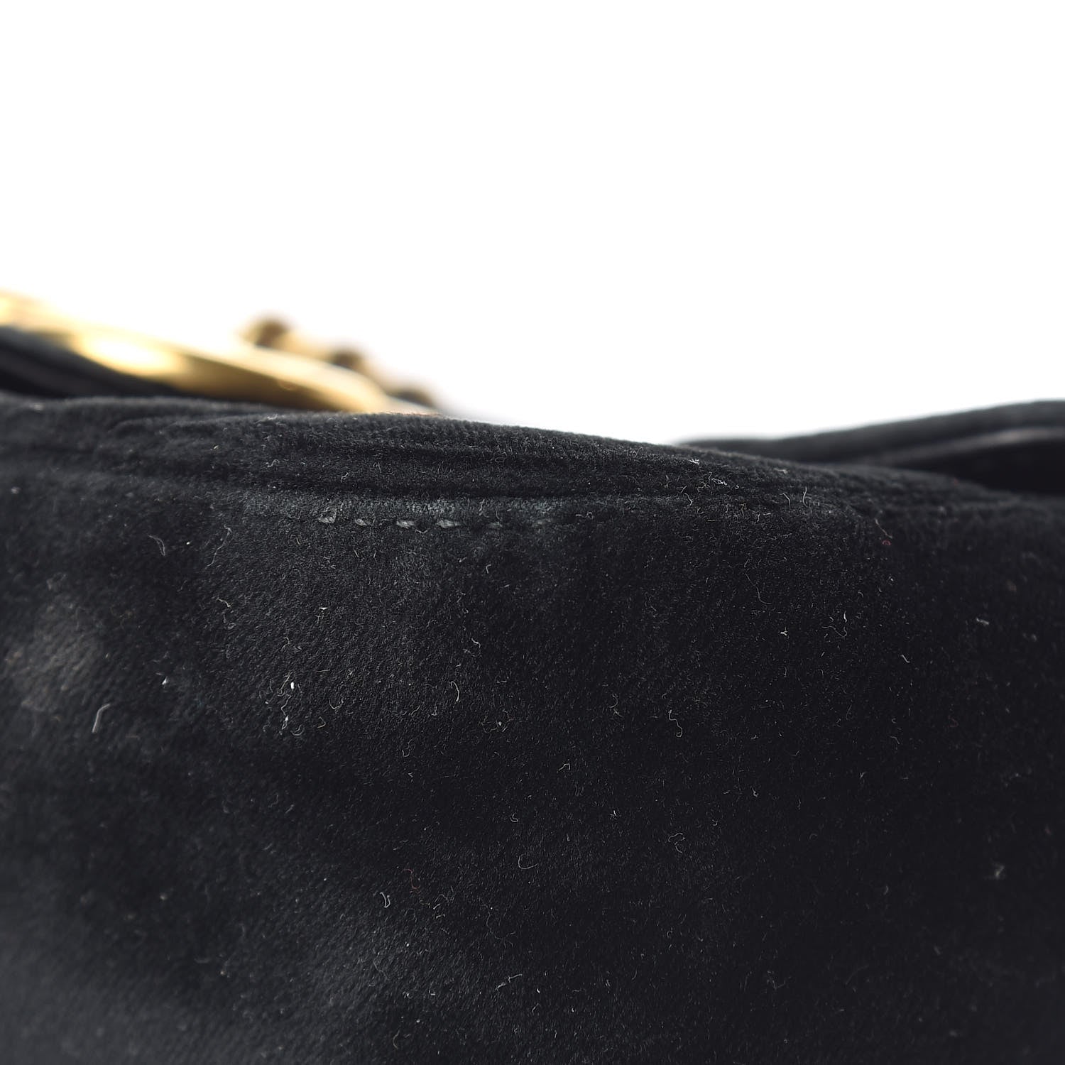 Gucci Velvet Matelasse Mini GG Marmont Shoulder Bag Black 11 of 21