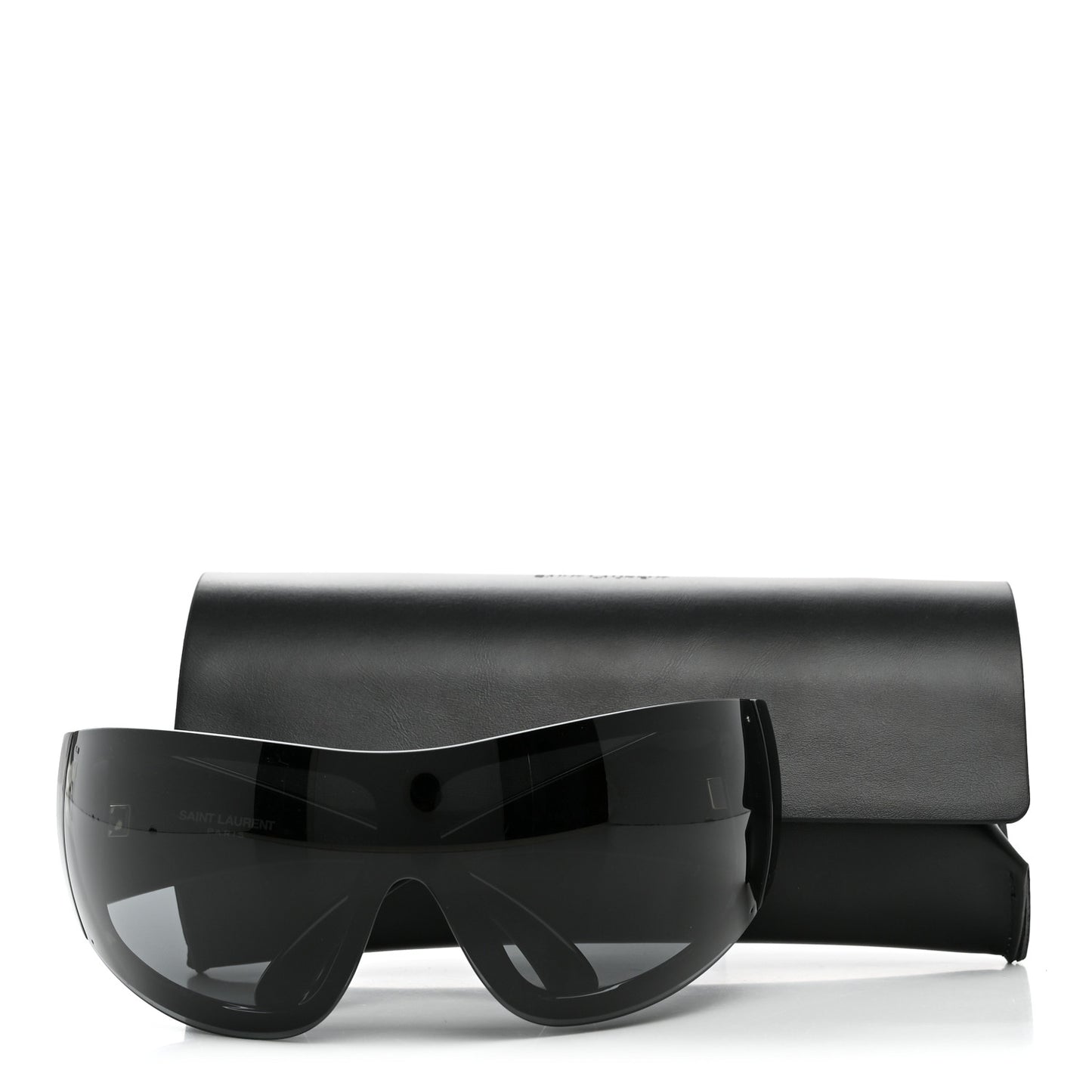 Acetate Oversized Aviator Shield SL914 Sunglasses Black