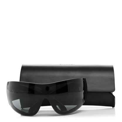 Saint Laurent Acetate Oversized Aviator Shield SL914 Sunglasses Black 7 of 7