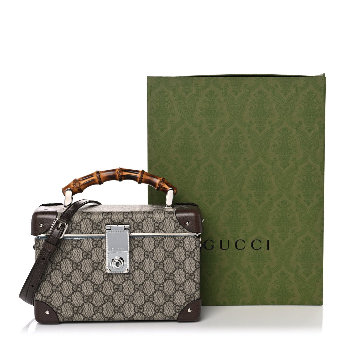 GG Supreme Monogram Globe-Trotter Beauty Case Brown