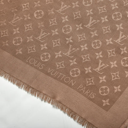 Louis Vuitton Wool Silk Monogram Shawl Dune 3 of 5