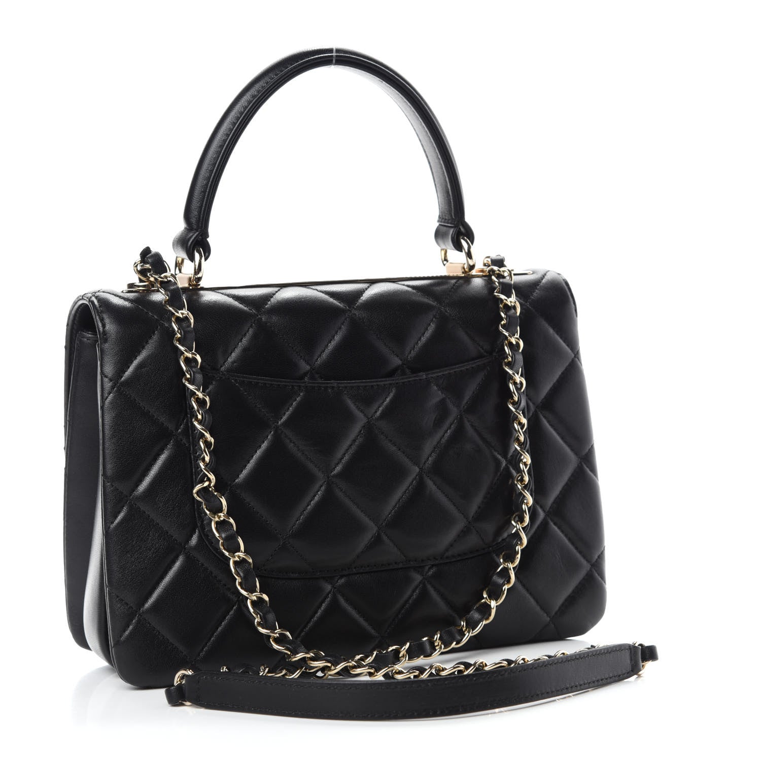 Chanel Lambskin Quilted Small Trendy CC Dual Handle Flap Bag Black 3 of 11