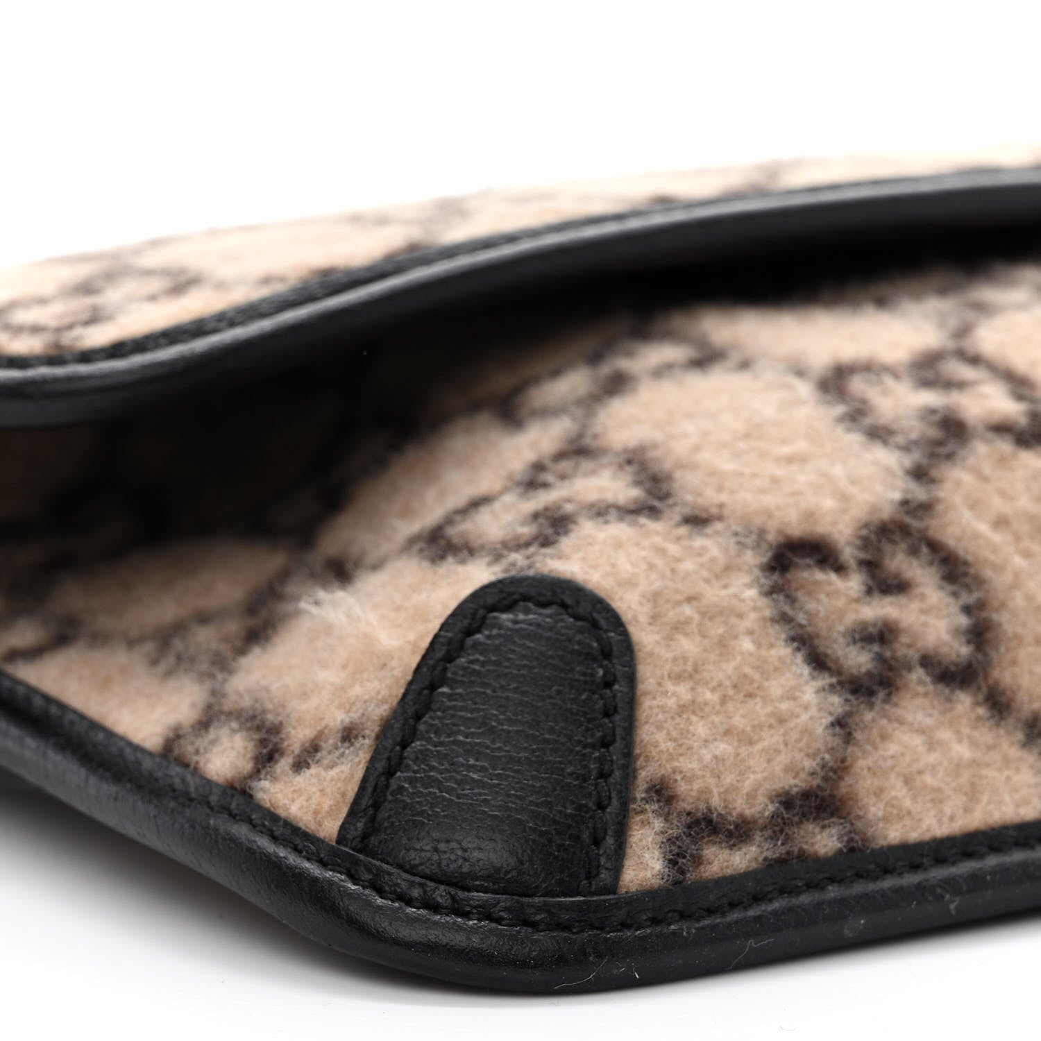 Gucci Covered Wool GG Monogram Slim Belt Bag Beige 9 of 10