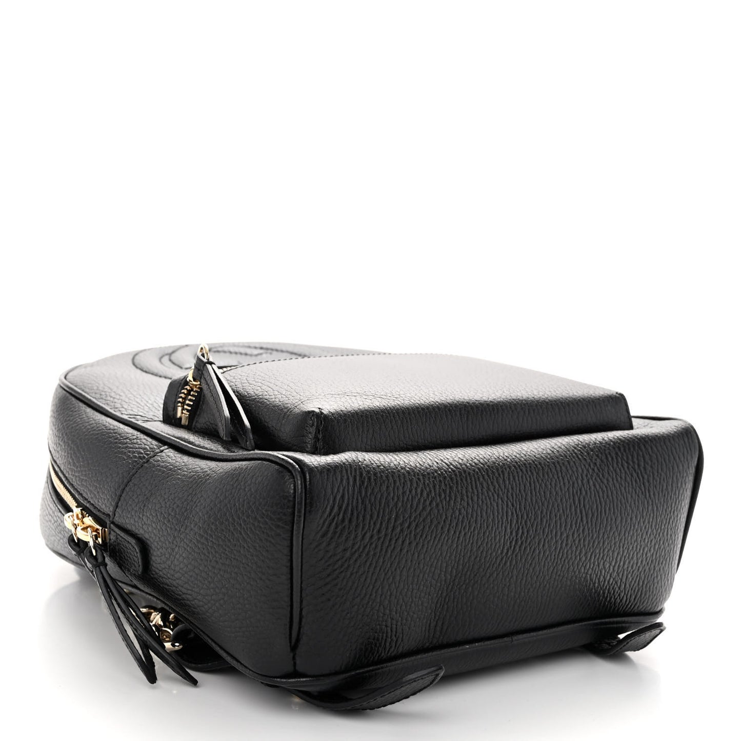 Pebbled Calfskin Soho Chain Backpack Black