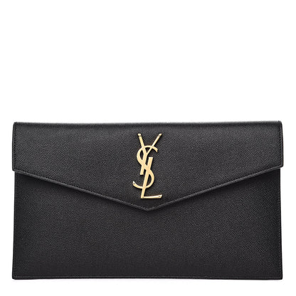 Saint Laurent Grain De Poudre Uptown Pouch Black 1 of 6