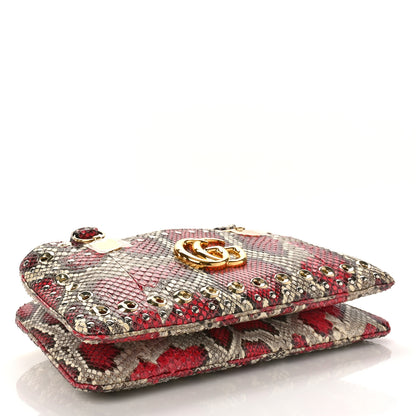 Gucci Snakeskin Large Arli Top Handle Bag Pink Beige 4 of 11
