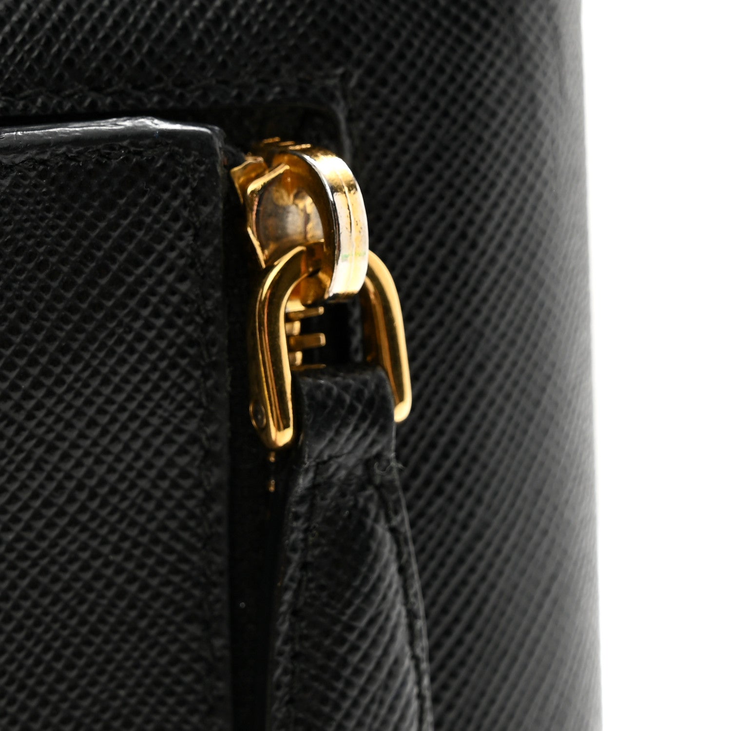 Prada Saffiano Metal Envelope Wallet Black 10 of 10