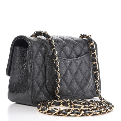 Chanel Caviar Quilted Mini Rectangular Flap Dark Grey 3 of 8