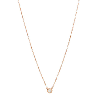 Tiffany 18K Rose Gold Diamond .17ct Elsa Peretti Diamonds by the Yard Pendant Necklace 1 of 7