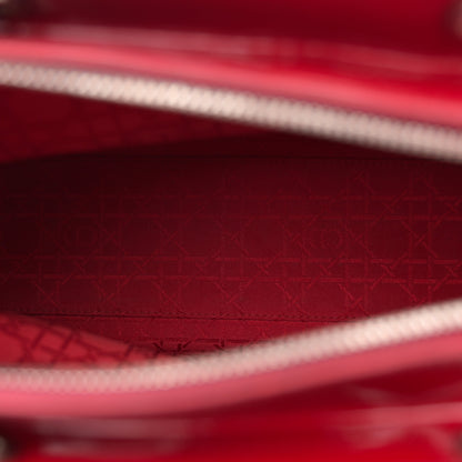 Christian Dior Patent Cannage Large Lady Dior Red 5 of 15