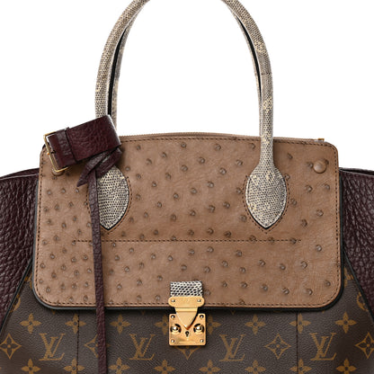 Louis Vuitton Ostrich Lizard Majestueux Tote MM Bordeaux 7 of 18