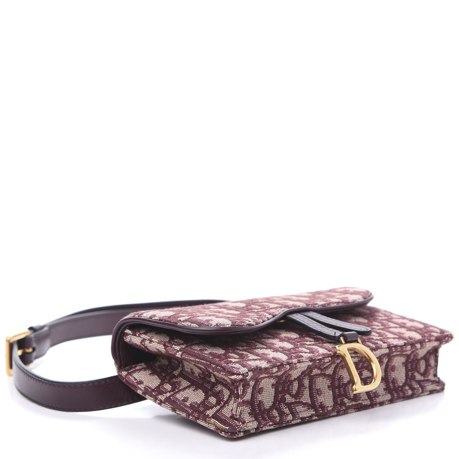 Christian Dior Oblique Saddle Belt Bag Bordeaux 4 of 13