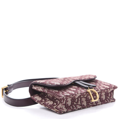 Christian Dior Oblique Saddle Belt Bag Bordeaux 4 of 13