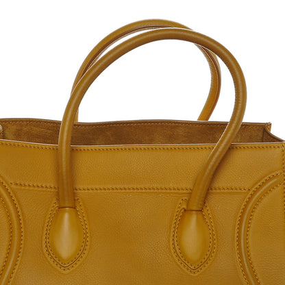 Celine Supple Calfskin Medium Phantom Luggage Curry 5 of 9