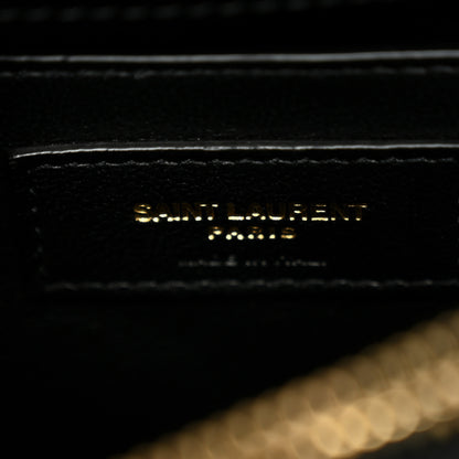 Saint Laurent Calfskin Y Quilted Monogram Small Loulou Chain Satchel Black 6 of 10